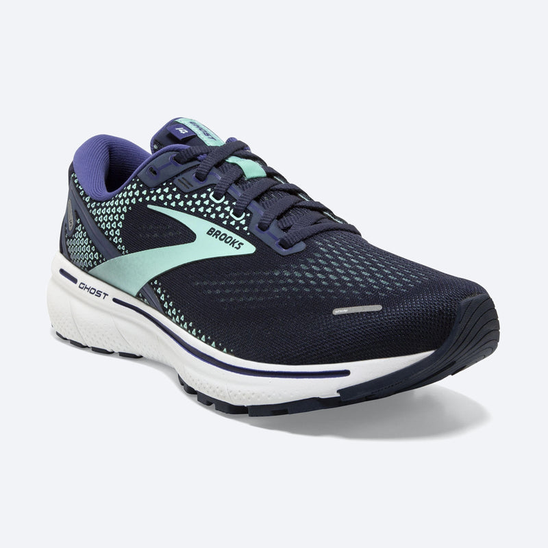 Load image into Gallery viewer, Brooks Womens Ghost 14 Sneakers Athletic Shoes Road Runners - Navy/Green-3
