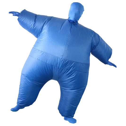 Adult Inflatable Suit Costume One Size Funny Full Body Morph Fancy Dress in Blue-1