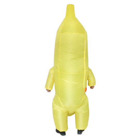 Adult Inflatable Banana Costume Funny Fruit Fancy Dress Party Outfit - One Size-2