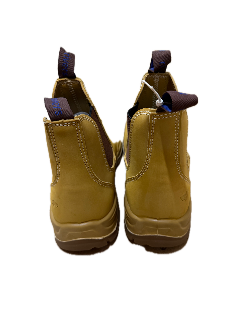 Load image into Gallery viewer, Rivers Orass Leather Steel Cap Toe Safety Chelsea Work Boots Shoes in Wheat Nubuck-4
