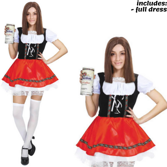 Adult Beer Girl Dress Costume Oktoberfest Fancy Cosplay Outfit-2