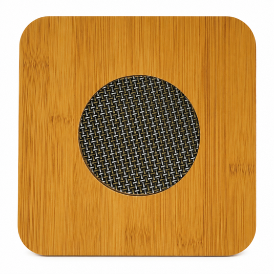 Bamboo Heat Pad Trivet Mat for Cookware & Serving Dishes w/ Woven Centre (195x195x5mm)-1