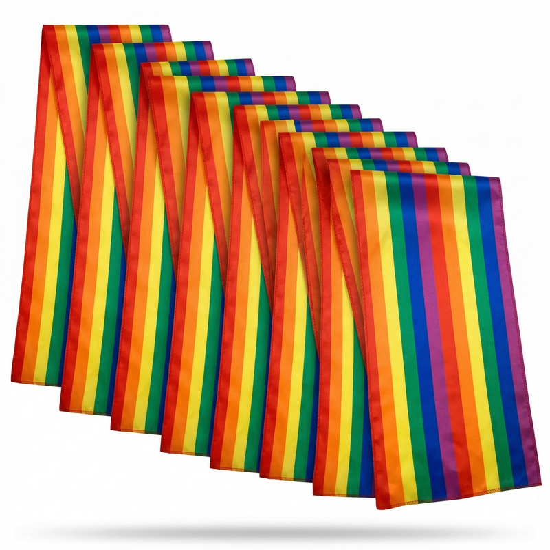 Load image into Gallery viewer, 10x GAY PRIDE RAINBOW SCARF Wrap Holiday Parade Party LGBT Lesbian BULK-1
