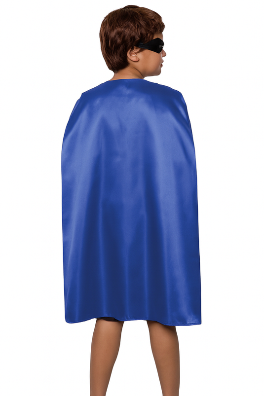 MEDIUM CAPE Kids Childrens Party Costume Vampire Halloween Coat School Team - Blue-0