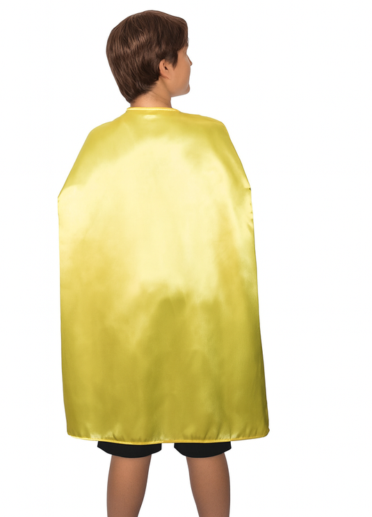 MEDIUM CAPE Kids Childrens Party Costume Vampire Halloween Coat School Team - Yellow-0