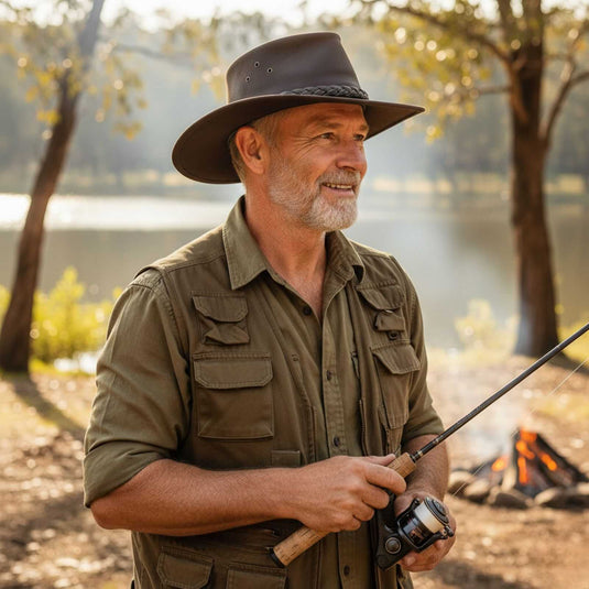 Jacaru 1220 The Aussie Hat – Buffalo Leather | UPF 50+ | Made in Australia