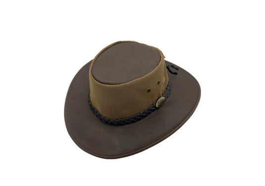 Jacaru 1102 Sunset Breeze Hat – Buffalo Leather & Mesh | Made in Australia