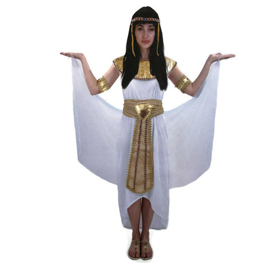 Deluxe Ladies Egyptian Queen Costume Ancient Roman Egypt Goddess Party-0