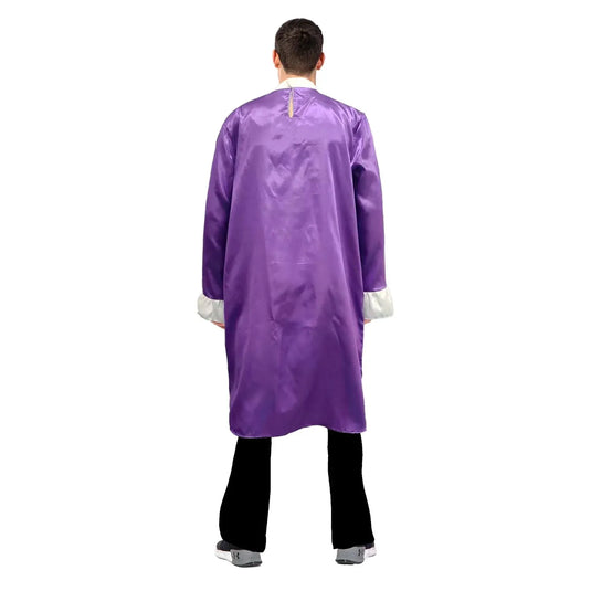 Adult Popstar Costume 80s Ruffle Jacket Top Mens Fancy Dress - Purple-3