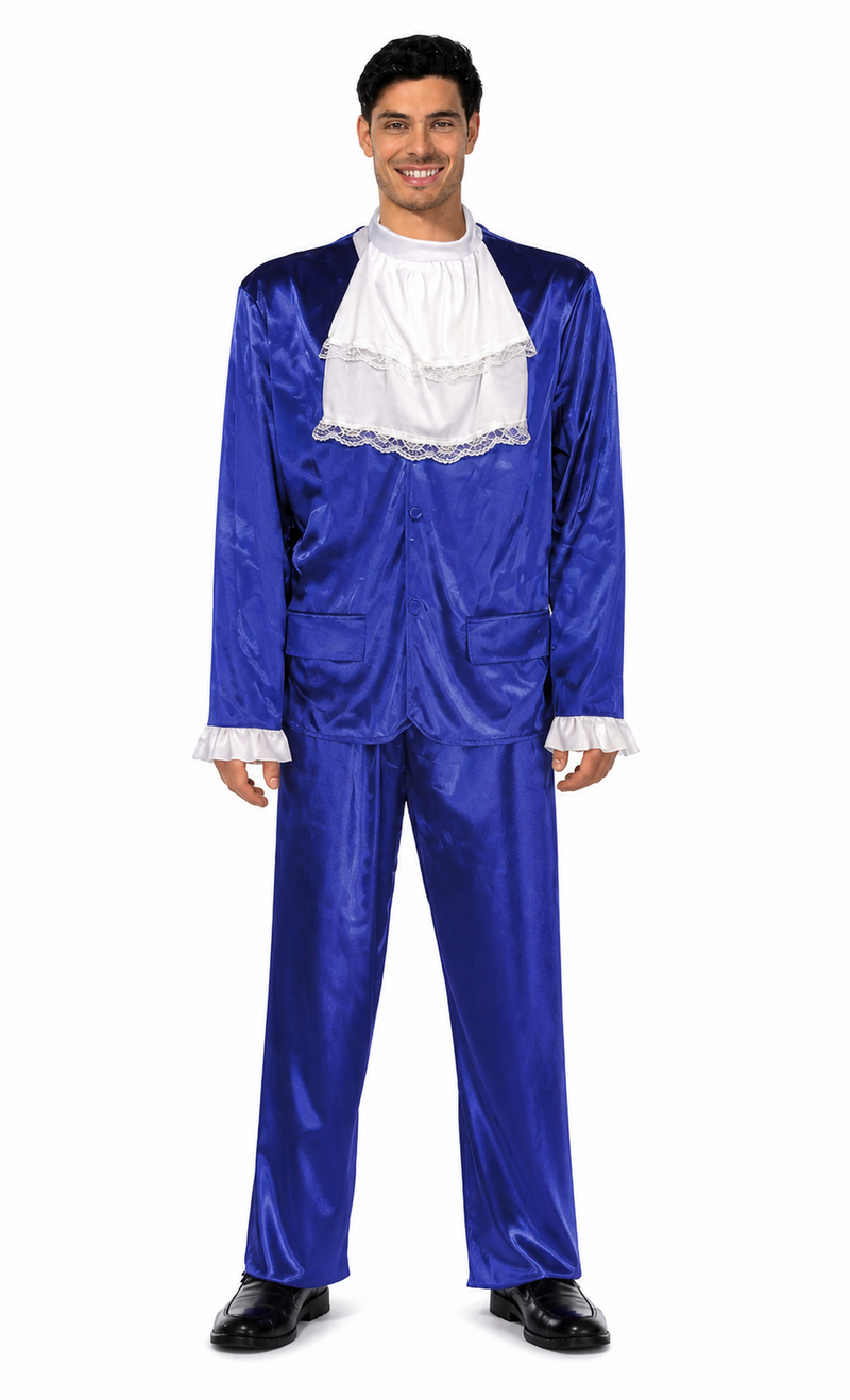 Load image into Gallery viewer, Adult 70s "Groovy" Mens Blue Suit Party Costume Austin Powers Mojo Man-5
