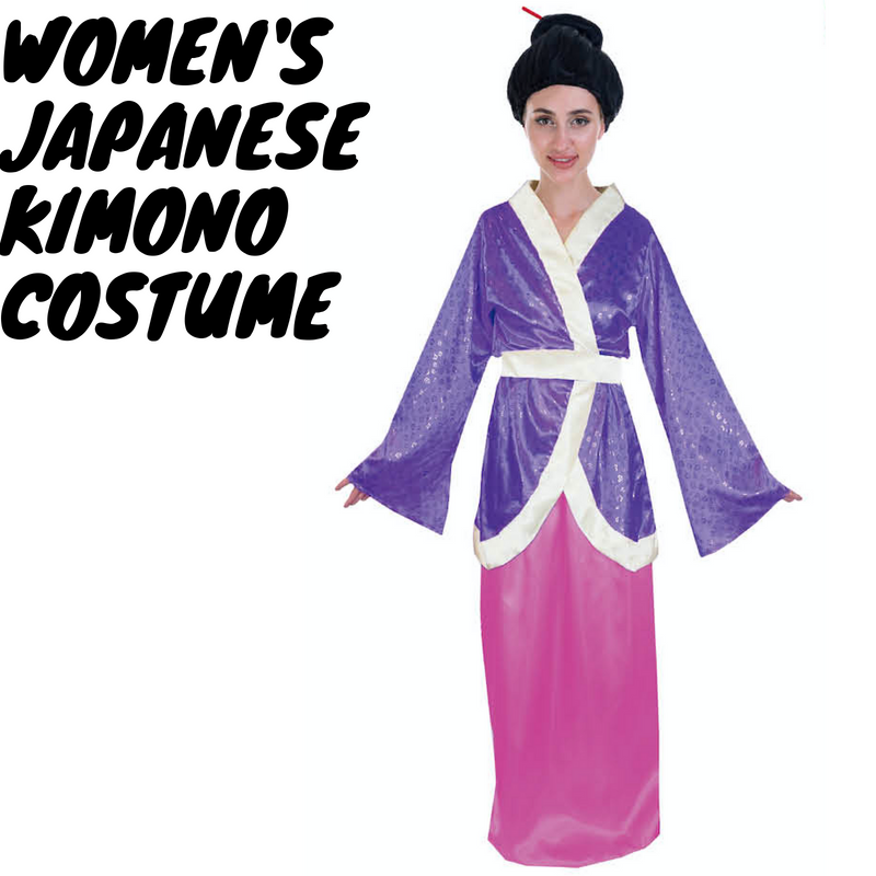 Load image into Gallery viewer, JAPANESE Kimono Costume Geisha Dress Oriental Japan Asian Adult Womens - Purple-2
