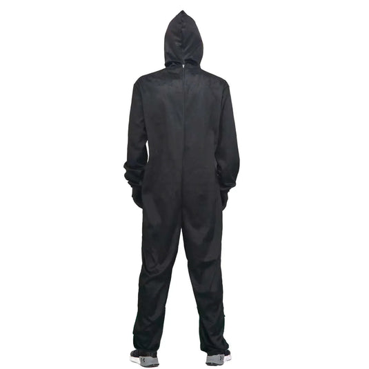 Adult Gorilla Costume Black Jumpsuit Hood Gloves Set - S/M L/XL-3