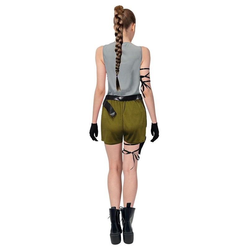 Load image into Gallery viewer, Adult Adventurer Girl Costume Top Shorts Holster Gloves Set -  XS/S M/L-3
