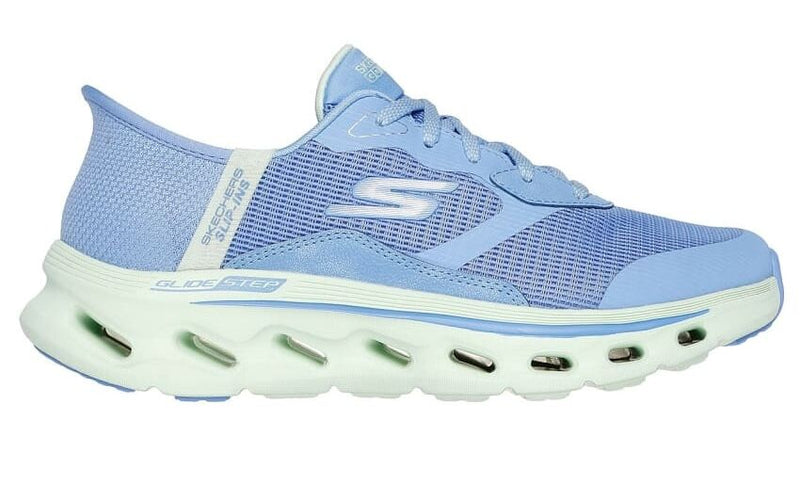 Load image into Gallery viewer, Skechers Womens Go Walk Glide-Step 2.0 Slip-Ins Shoes Sneakers Runners in Blue Lime-0
