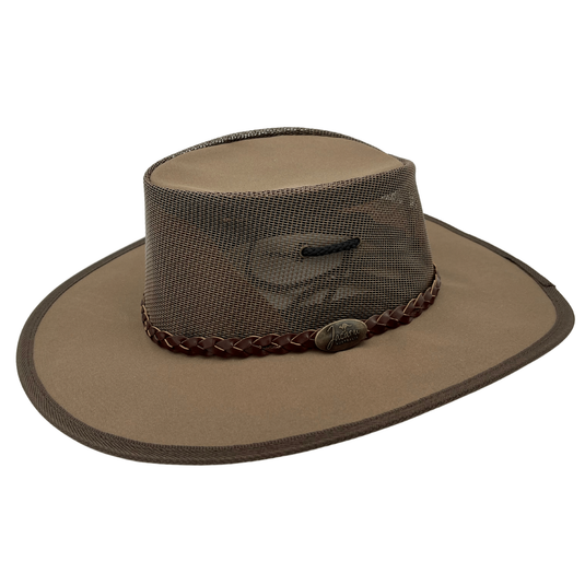 Jacaru Parks Koolaroo Wide Brim Outback Hat - Brown-1