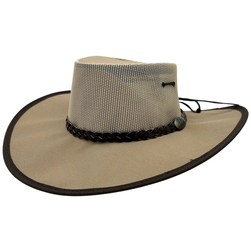 Load image into Gallery viewer, Jacaru 126 Parks Koolaroo Hat – Canvas &amp; Mesh | Chinstrap | Made in Australia

