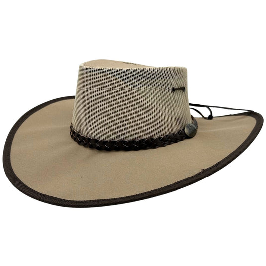 Jacaru 126 Parks Koolaroo Hat – Canvas & Mesh | Chinstrap | Made in Australia