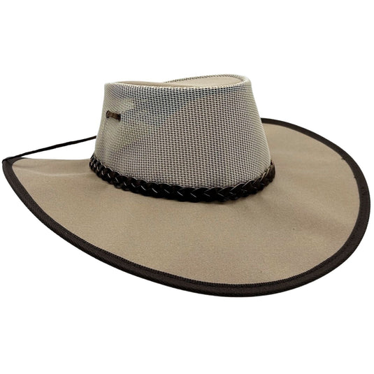 Jacaru 126 Parks Koolaroo Hat – Canvas & Mesh | Chinstrap | Made in Australia