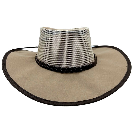 Jacaru 126 Parks Koolaroo Hat – Canvas & Mesh | Chinstrap | Made in Australia