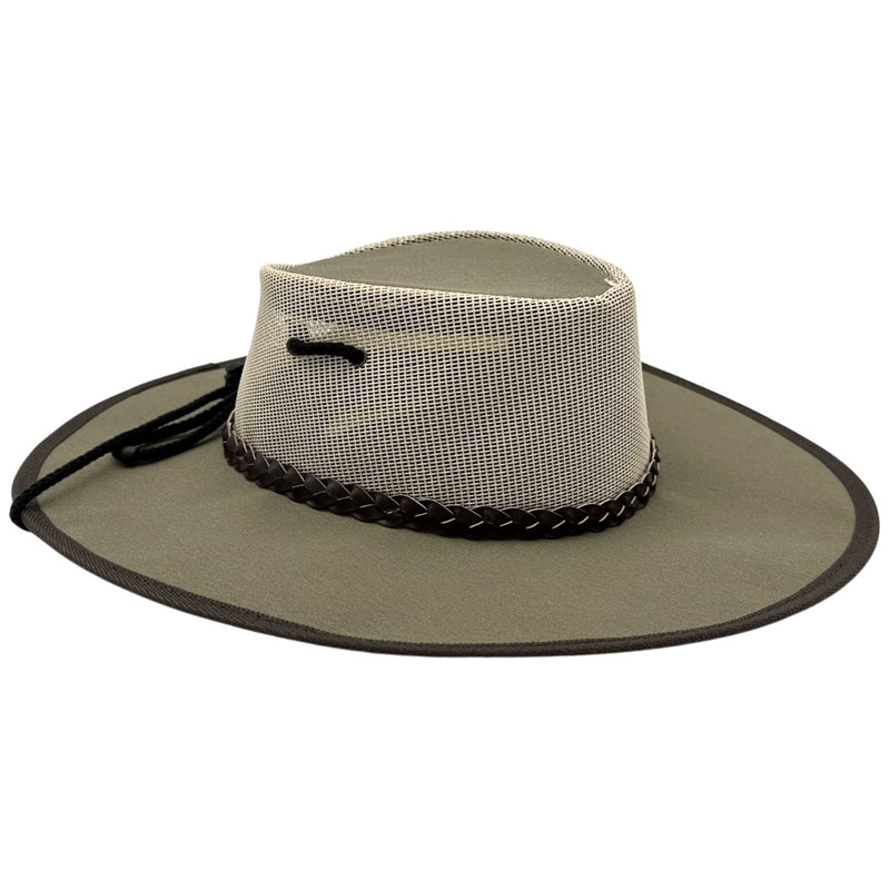 Load image into Gallery viewer, Jacaru 126 Parks Koolaroo Hat – Canvas &amp; Mesh | Chinstrap | Made in Australia
