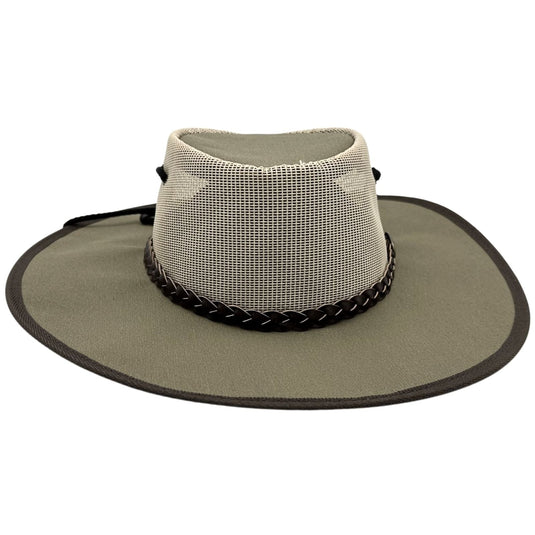 Jacaru 126 Parks Koolaroo Hat – Canvas & Mesh | Chinstrap | Made in Australia
