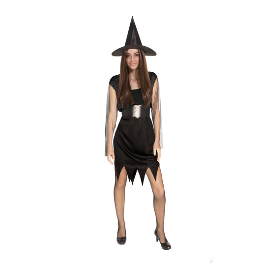 Adult Womens Wicked Witch Costume Halloween Dress Party Skirt - Black-1