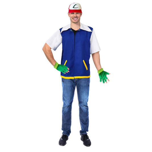 Monster Trainer Ash Ketchum Pokemon Book Week Adult Costume-0