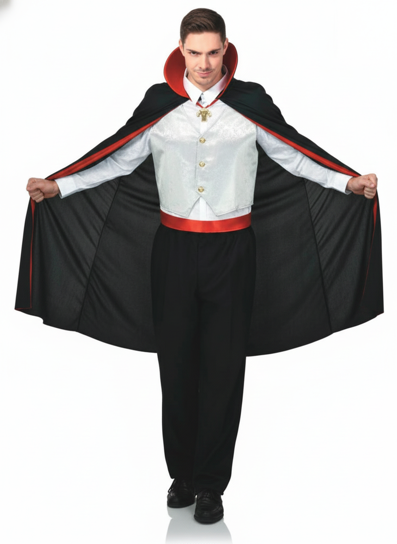 Load image into Gallery viewer, Mens Vampire Costume Adult Dracula Costume w/ Cape Party Dressup-2
