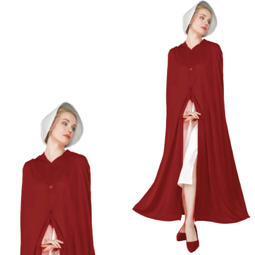 Load image into Gallery viewer, Womens Traditional Red Maid Costume Colonial Olden Days Dress Party Cape-0
