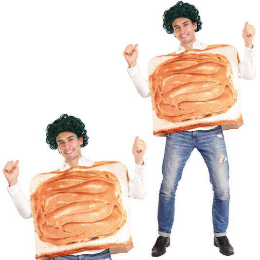 Adult Peanut Butter Costume Halloween Oktoberfest Sandwich Party Funny Outfit-0