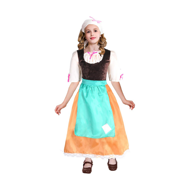 Load image into Gallery viewer, Girls Olden Day Maid Book Week Halloween Costume - Dress &amp; Headpiece-1
