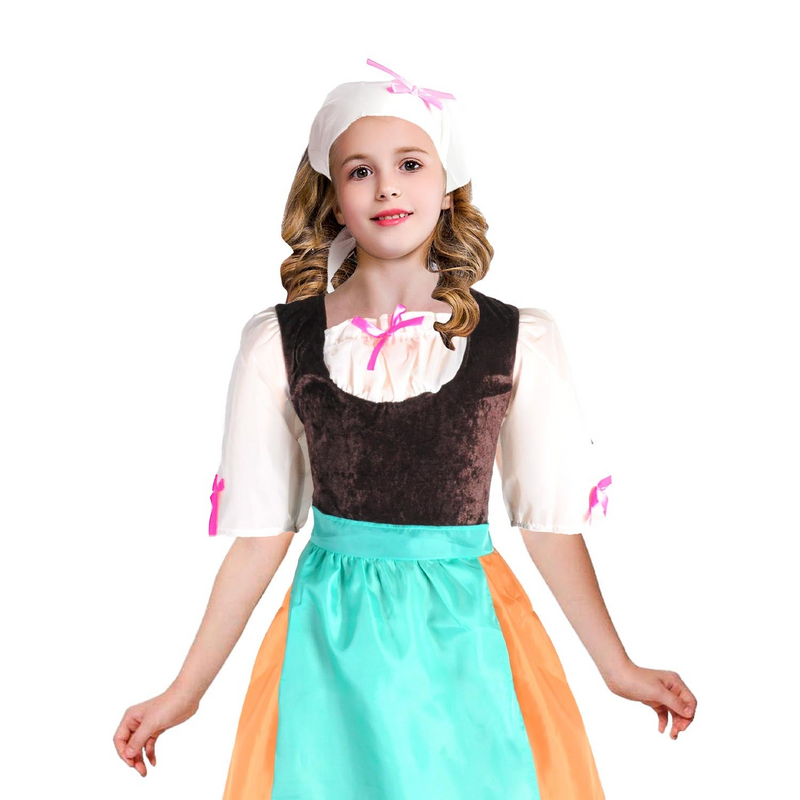 Load image into Gallery viewer, Girls Olden Day Maid Book Week Halloween Costume - Dress &amp; Headpiece-3
