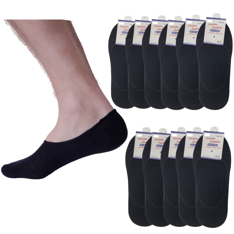 Load image into Gallery viewer, 12x NO SHOW COTTON SOCKS Non Slip Heel Grip Low Cut Invisible Footlet Seamless-4
