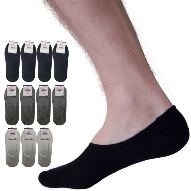 Load image into Gallery viewer, 12x NO SHOW COTTON SOCKS Non Slip Heel Grip Low Cut Invisible Footlet Seamless-2
