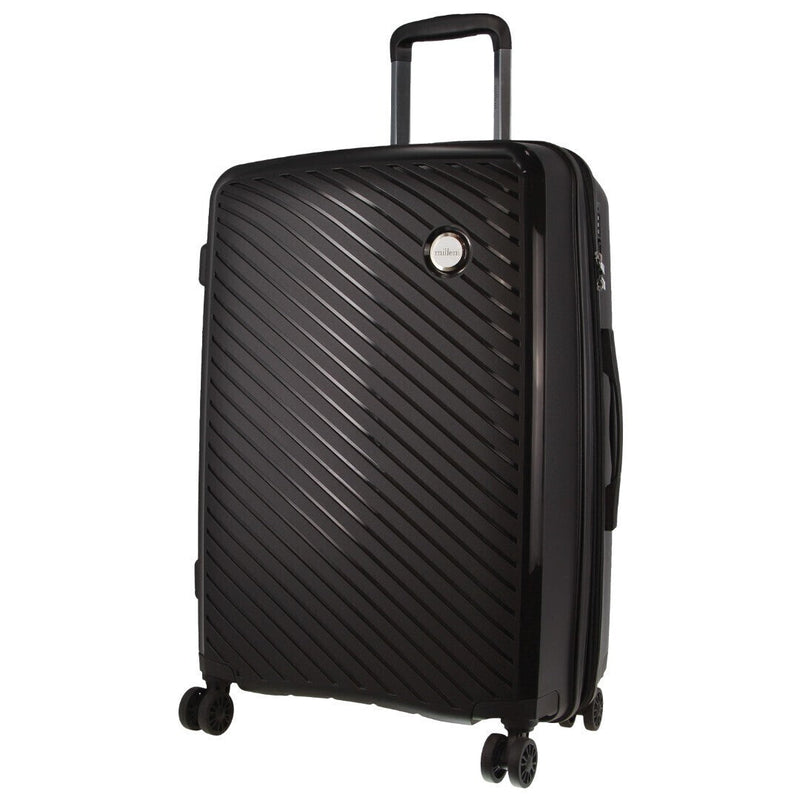 Load image into Gallery viewer, Monaco Checked Luggage Bag Travel Carry On Suitcase 65cm (82.5L) - Black
