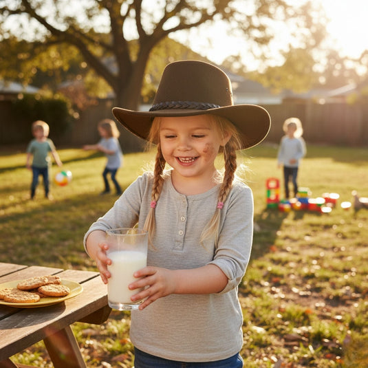 Jacaru 1301A Children's Hat – Vegan Leather | UPF 50+ | Made in Australia