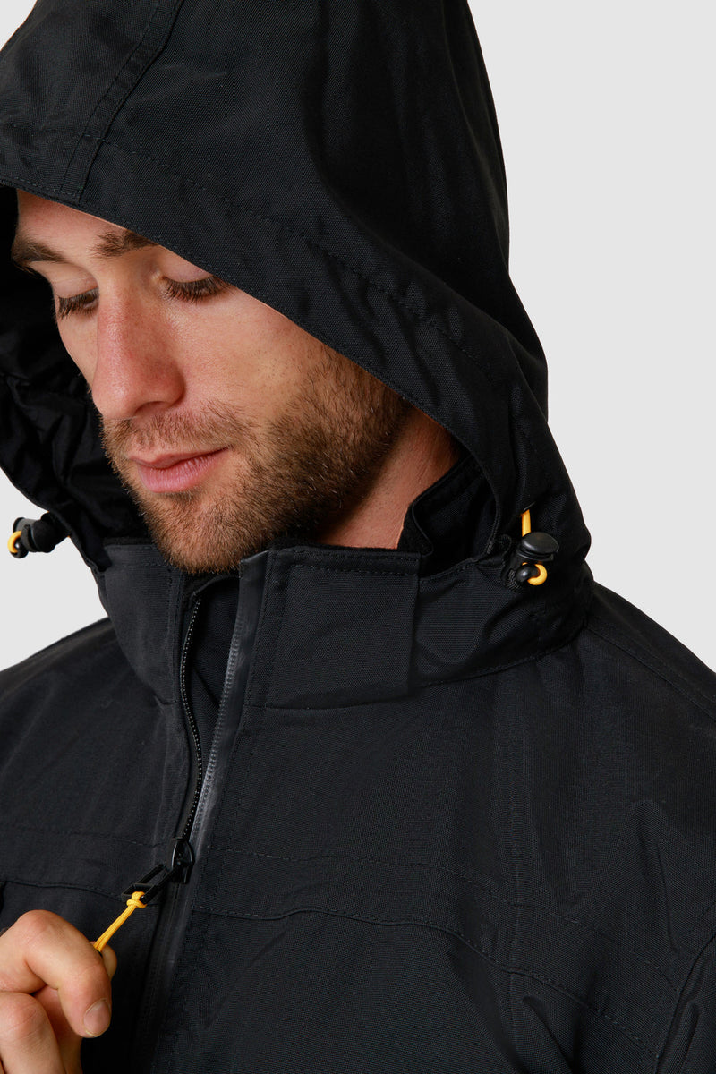 Load image into Gallery viewer, Caterpillar Mens Waterproof Zip Jacket w Hood Chinook CAT Winter Ski in Black-3
