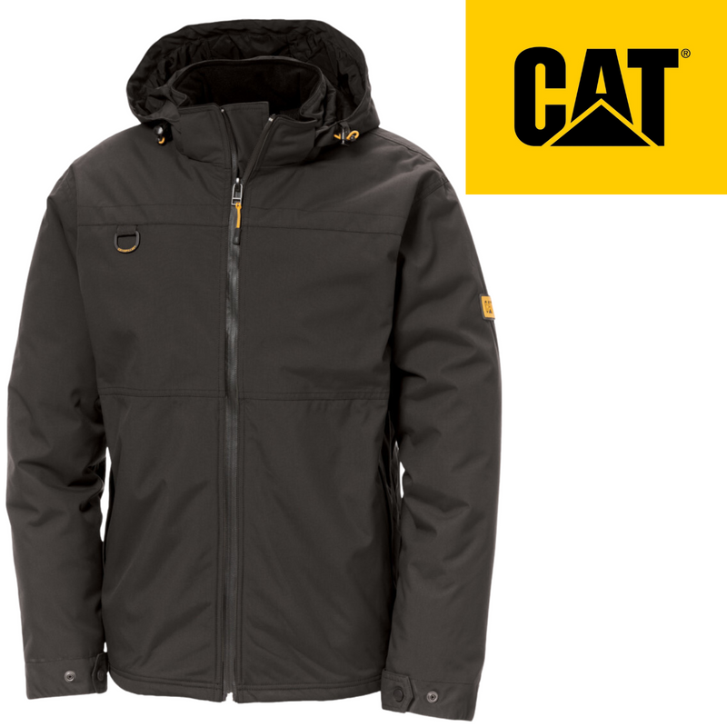 Load image into Gallery viewer, Caterpillar Mens Waterproof Zip Jacket w Hood Chinook CAT Winter Ski in Black-1

