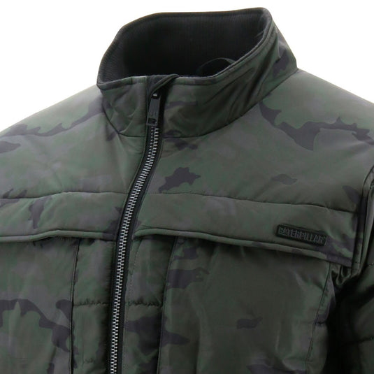 Caterpillar Mens Terrain Jacket Quilted Insulated Water Resistant - Night Camo-4