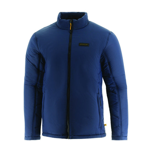 Caterpillar Mens Heat MX Puffer Jacket Water Resistant - Detroit Blue-1