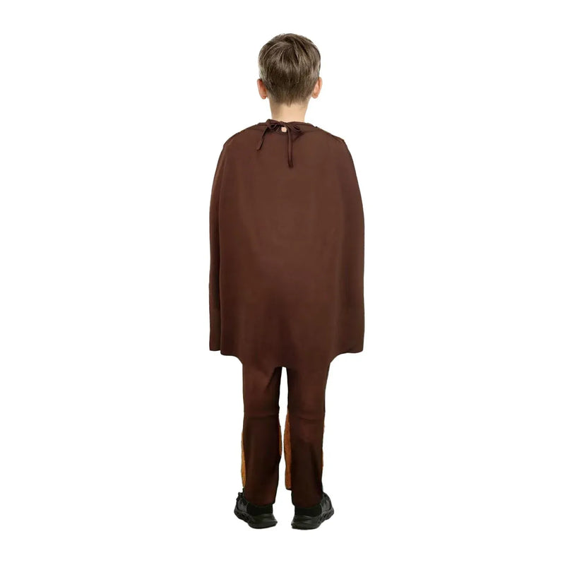 Load image into Gallery viewer, Children Viking Boy Costume Brown Warrior Cape Belt Set - 6-9 10-12 Years-3
