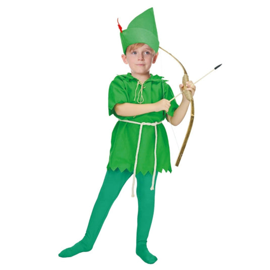 Childrens Green Costume Peter Pan Robin Hood Elf Halloween Kids Party Book Week-0
