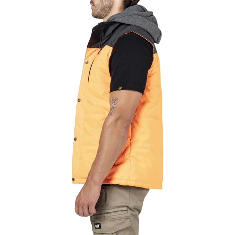 Load image into Gallery viewer, Caterpillar Hi-Vis Hooded Work Vest Jacket - Water Resistant - Orange-3
