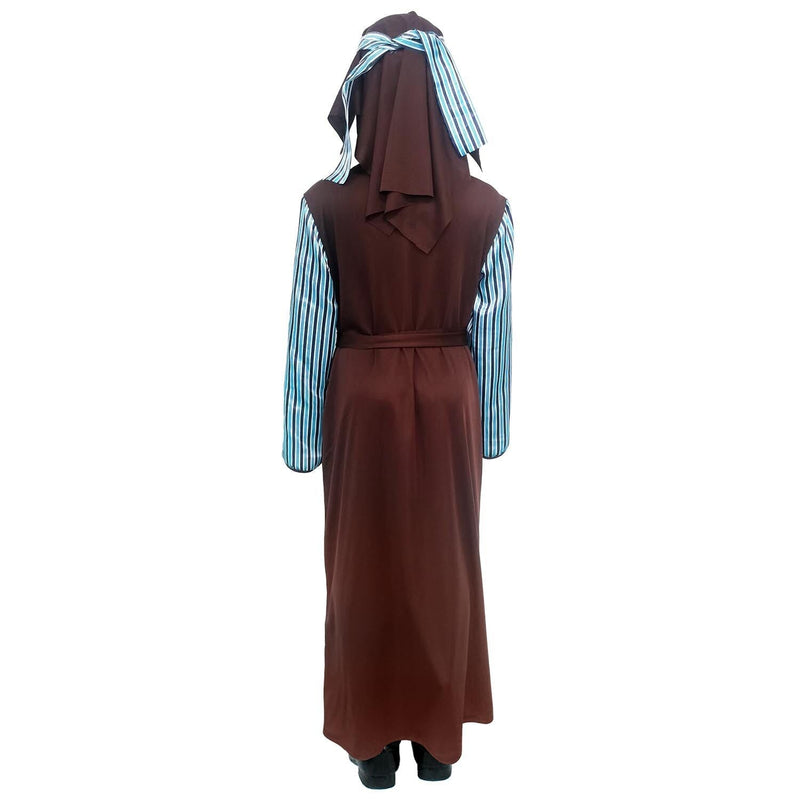 Load image into Gallery viewer, Childrens Blue Shepherd Boy Costume Nativity Robe Set - 6-9 10-12 Years-3
