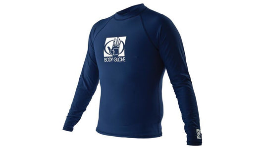 Body Glove Mens Rash Guard Rashie Swimming Swim Long Sleeve - Navy-2