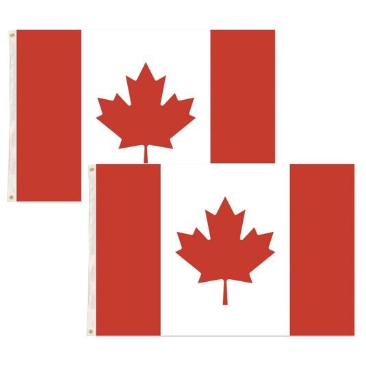 2x Canada Country Flags Heavy Duty Canadian Maple Leaf  - 150cm x 90cm-1