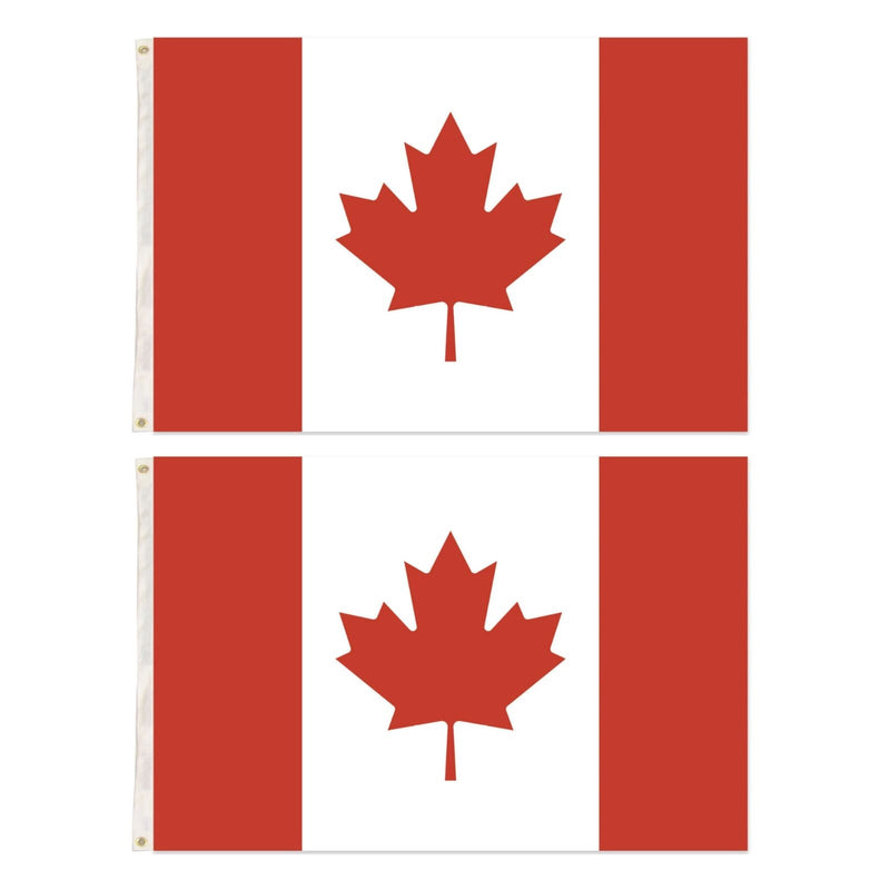 Load image into Gallery viewer, 2x Canada Country Flags Heavy Duty Canadian Maple Leaf  - 150cm x 90cm-2
