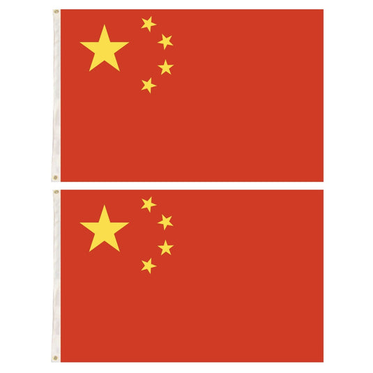 2x China Country Flags Chinese Heavy Duty CN - 150cm x 90cm-2