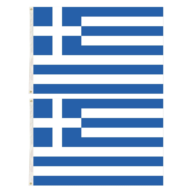 Load image into Gallery viewer, 2x Greece Country Flags Greek Heavy Duty National Olympics Europe - 150cm x 90cm-2
