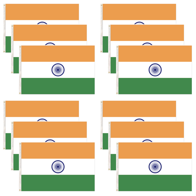 Load image into Gallery viewer, 12x India Country Flag Indian Heavy Duty National Cricket Diwali Divali - 150cm x 90cm-0
